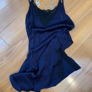 Blue slip dress